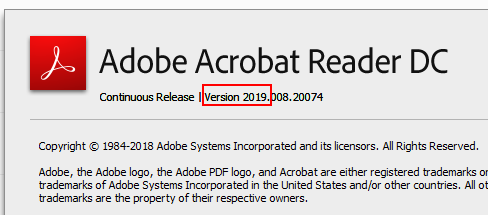 Adobe Acrobat Reader DC - About Adobe Acrobat Reader DC